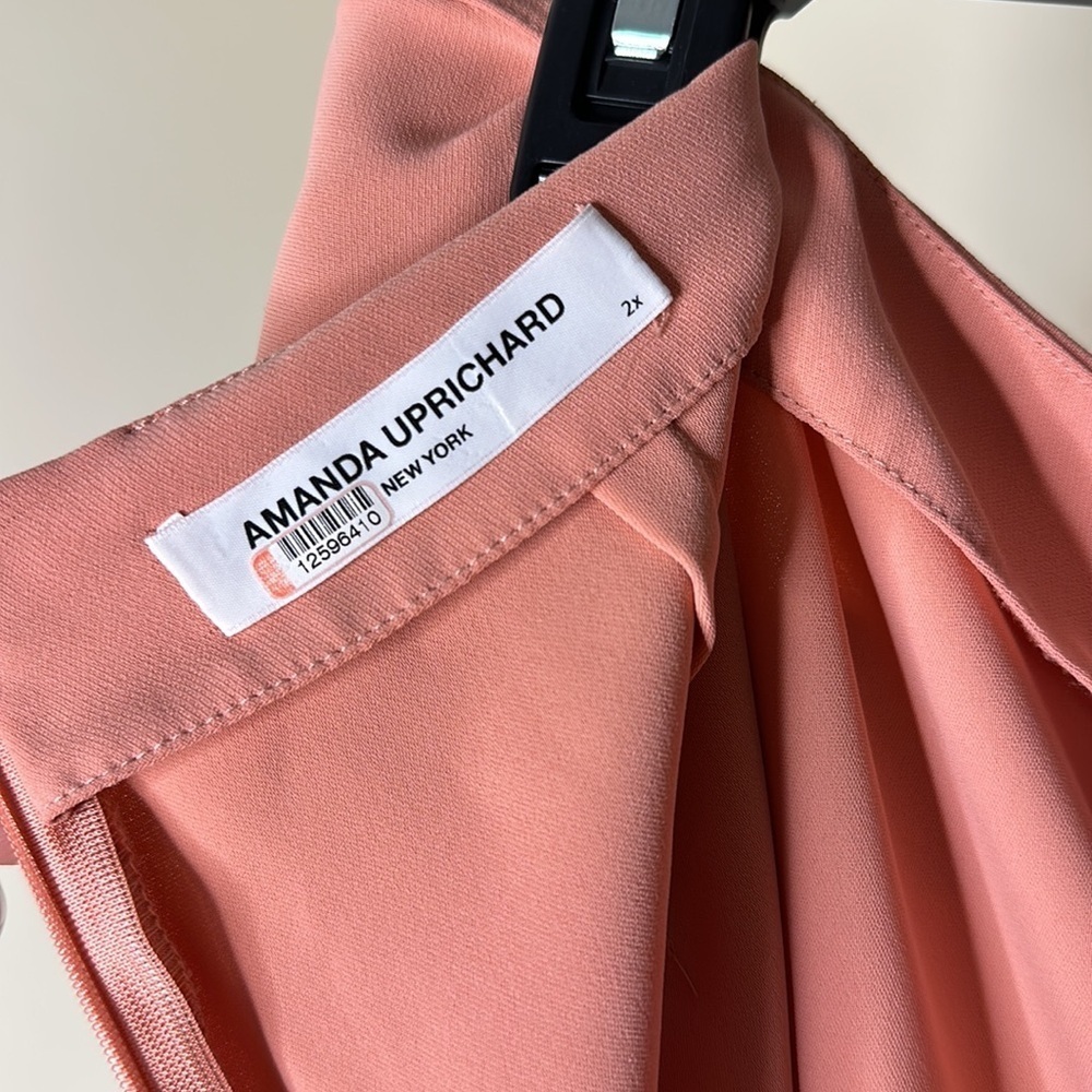 Amanda Uprichard Wrap Front Trousers Pale Pink - Picture 7 of 8